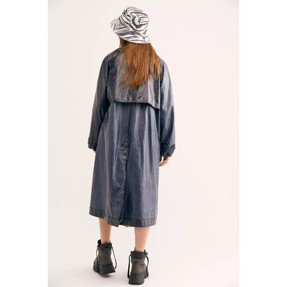 Free People x We The Free Trinity High Shine Trench Coat - Picture 3 of 6